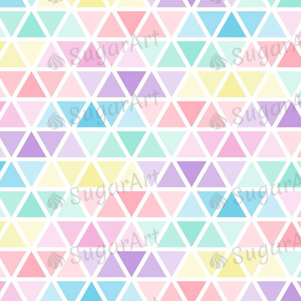 Pastel Colors Triangles - BSA050 – Sugar Art