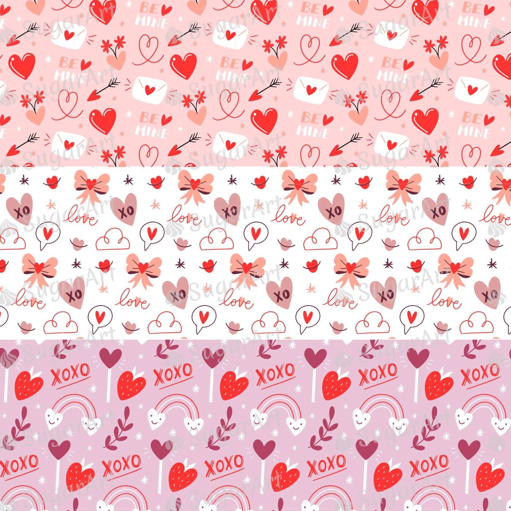 Chocolate Transfer Sheet (Valentines) Edible for Decorations A4 Size