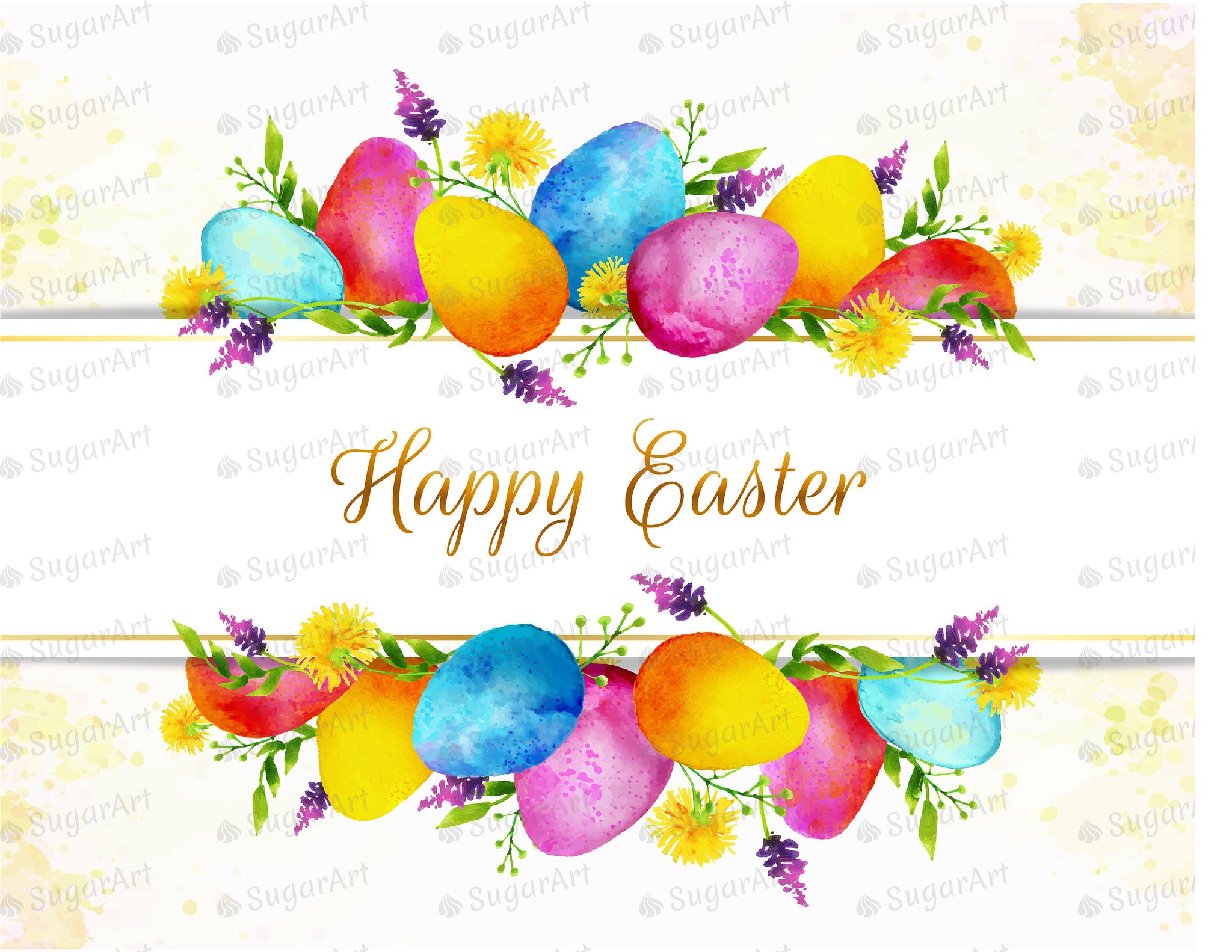 Happy Easter Design - Icing - ISA271 – Sugar Art