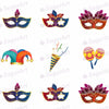 Colorful Carnival, Masks - 1.5 inch - ESA007 – Sugar Art