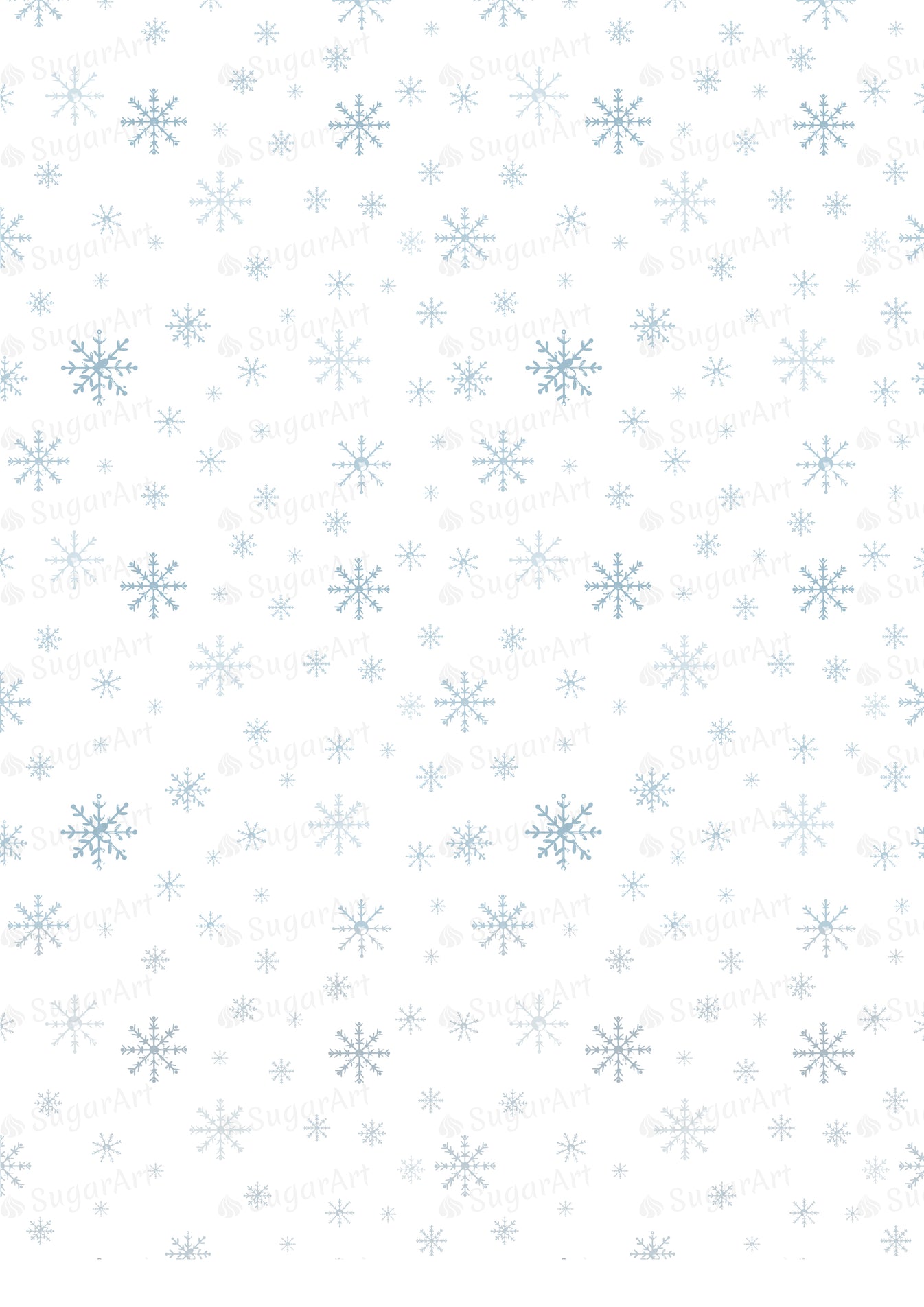 Winter Snowflakes Snow Crystal Background - ESA222 – Sugar Art