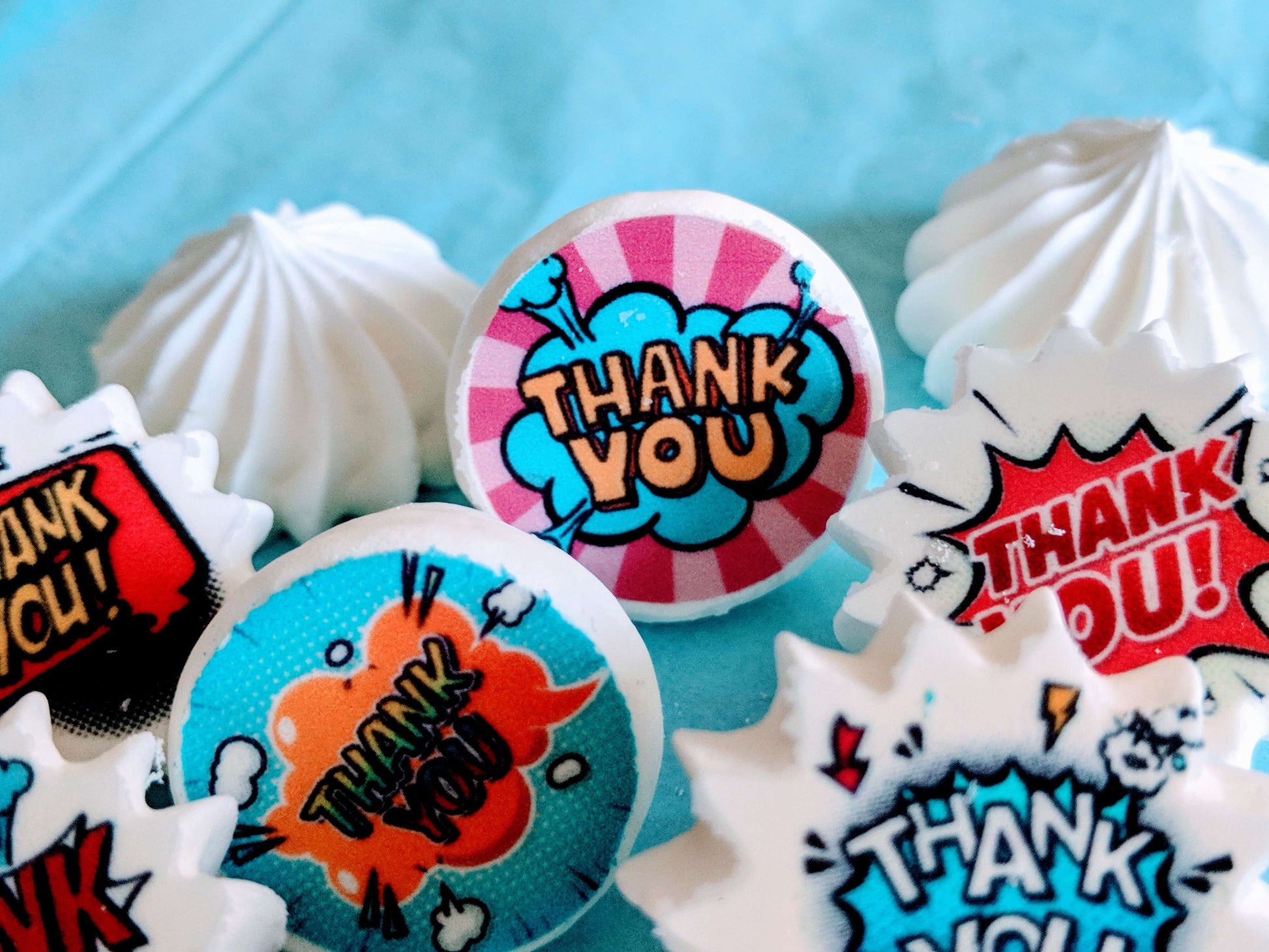 Thank You! Cartoon, Comic Style - ESA070-Sugar Stamp sheets-Sugar Art